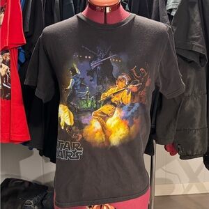 Vintage Star Wars T Shirt Mens Medium Black Rock Band Concert Music Adult Y2K